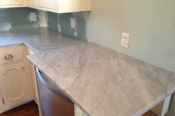 Carrara marble countertop