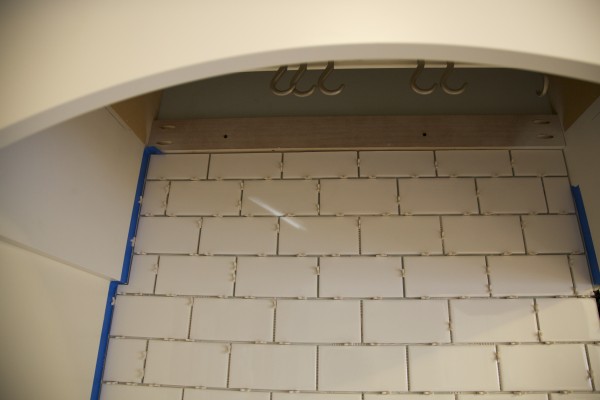 Subway tile backsplash