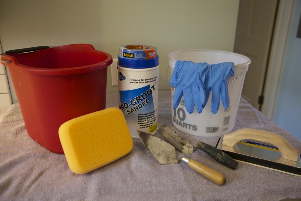 grout supplies and tools