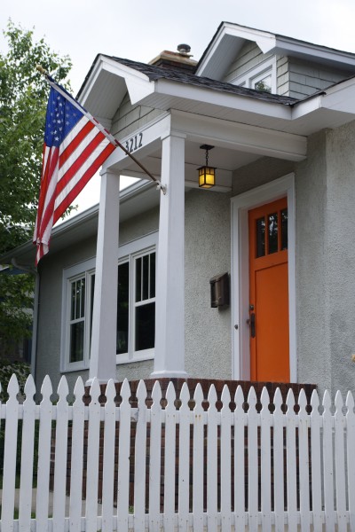 Flag orange door